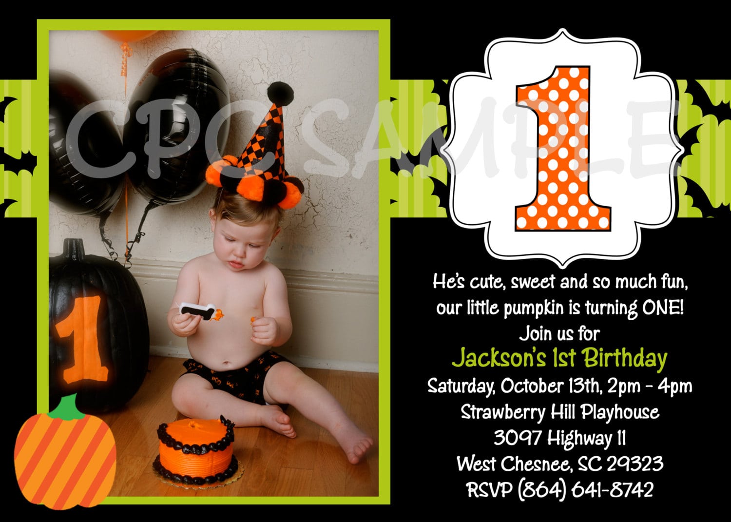 Doc    Halloween 1st Birthday Invitations â Halloween First